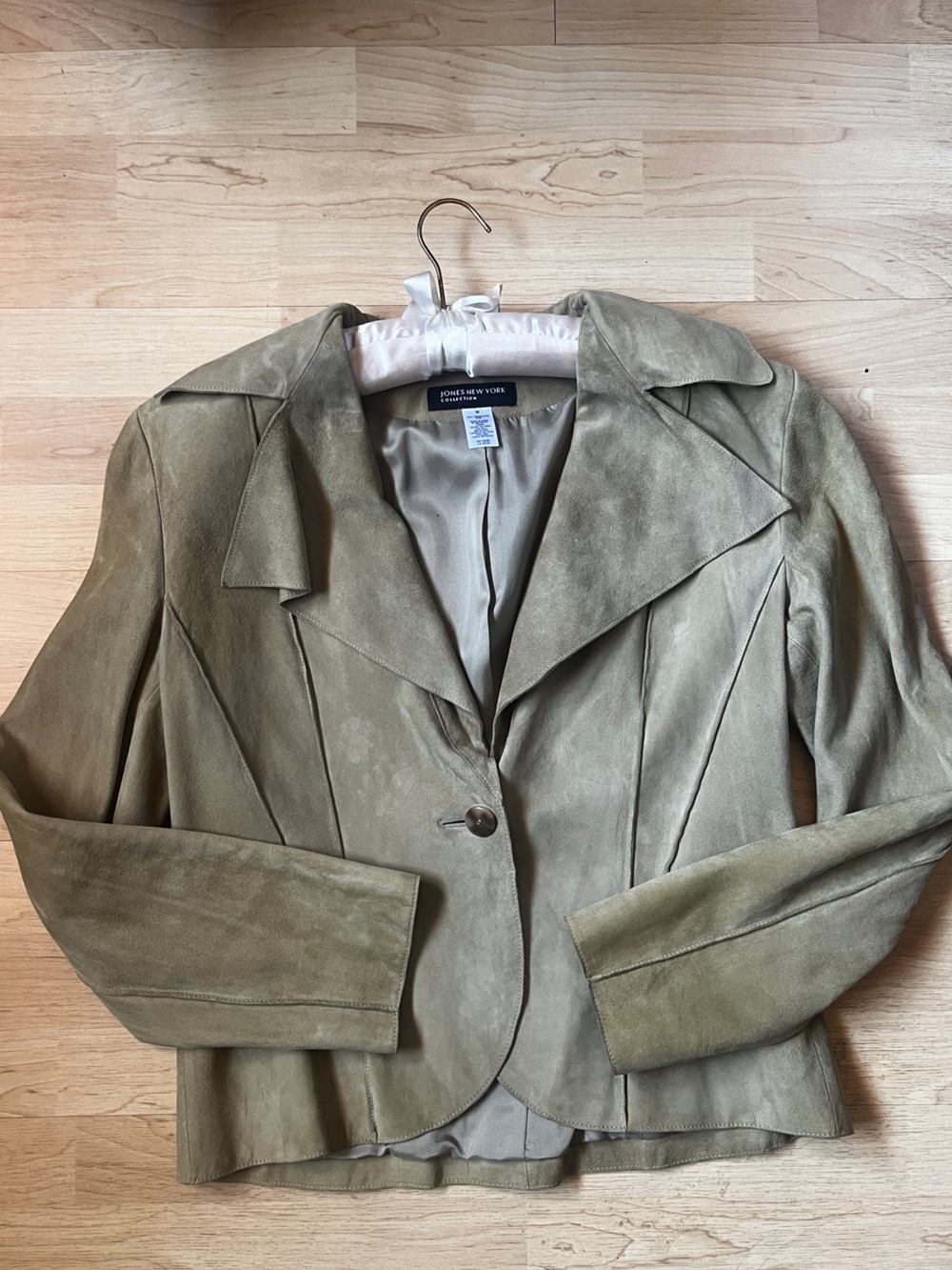 Jones New York Olive-Toned Suede Blazer